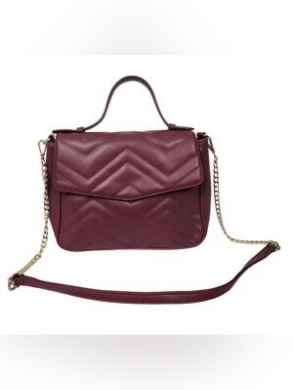 Summer & rose Quilted Chevron Crossbody Bag in Burgundy Plum!!
